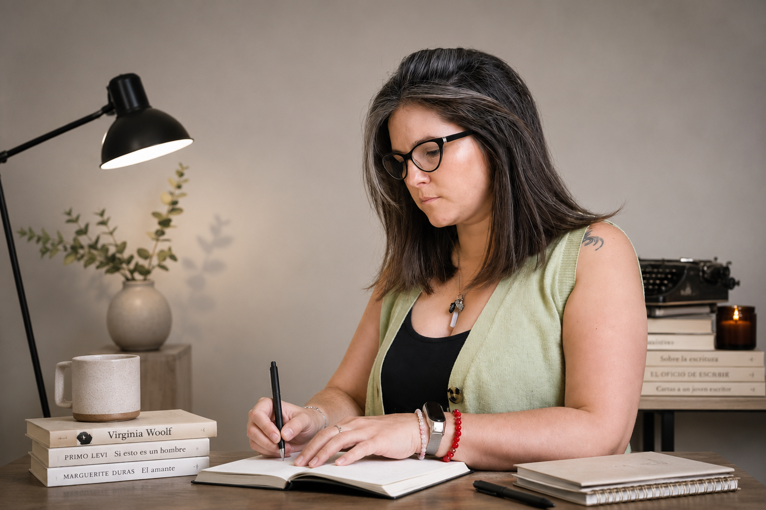 Eli Tarasiuk escribiendo